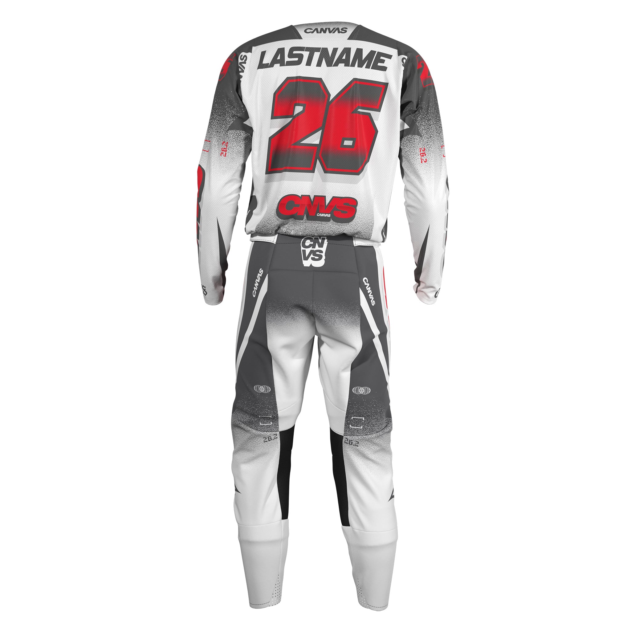 Label Series 26.2 Custom Motocross Gear - Grey Red