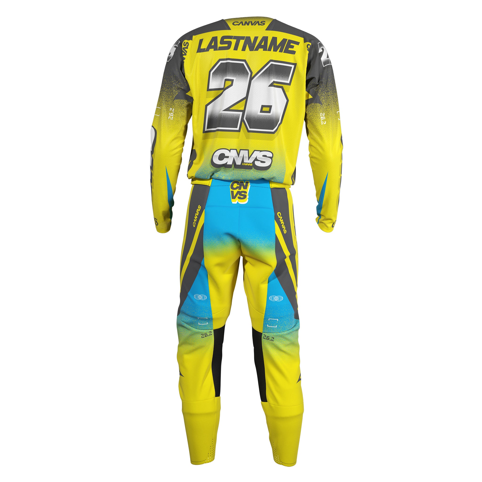 Label Series 26.2 Custom Motocross Gear - Yellow Blue