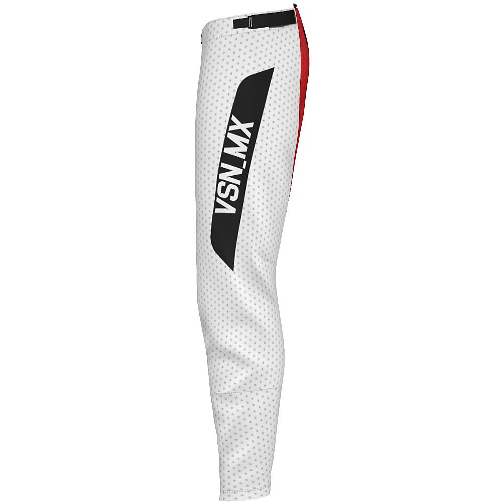 Vision MX White and Red Mx Pants