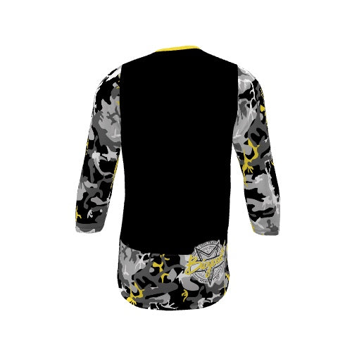 BICYCULT Crew Camo 3/4 Sleeve Black Grey