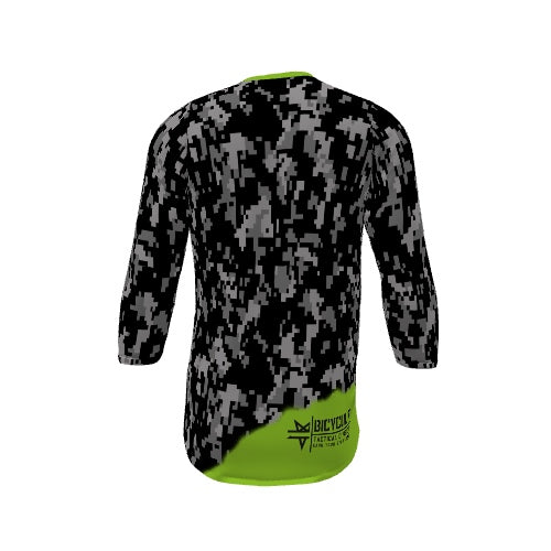 BICYCULT Tactical Division Black-Green 3/4 Sleeve