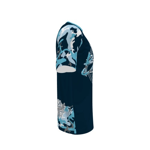 BICYCULT Crew Camo Short Sleeve Blue Grey