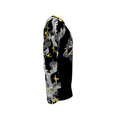 BICYCULT Crew Camo 3/4 Sleeve Black Grey