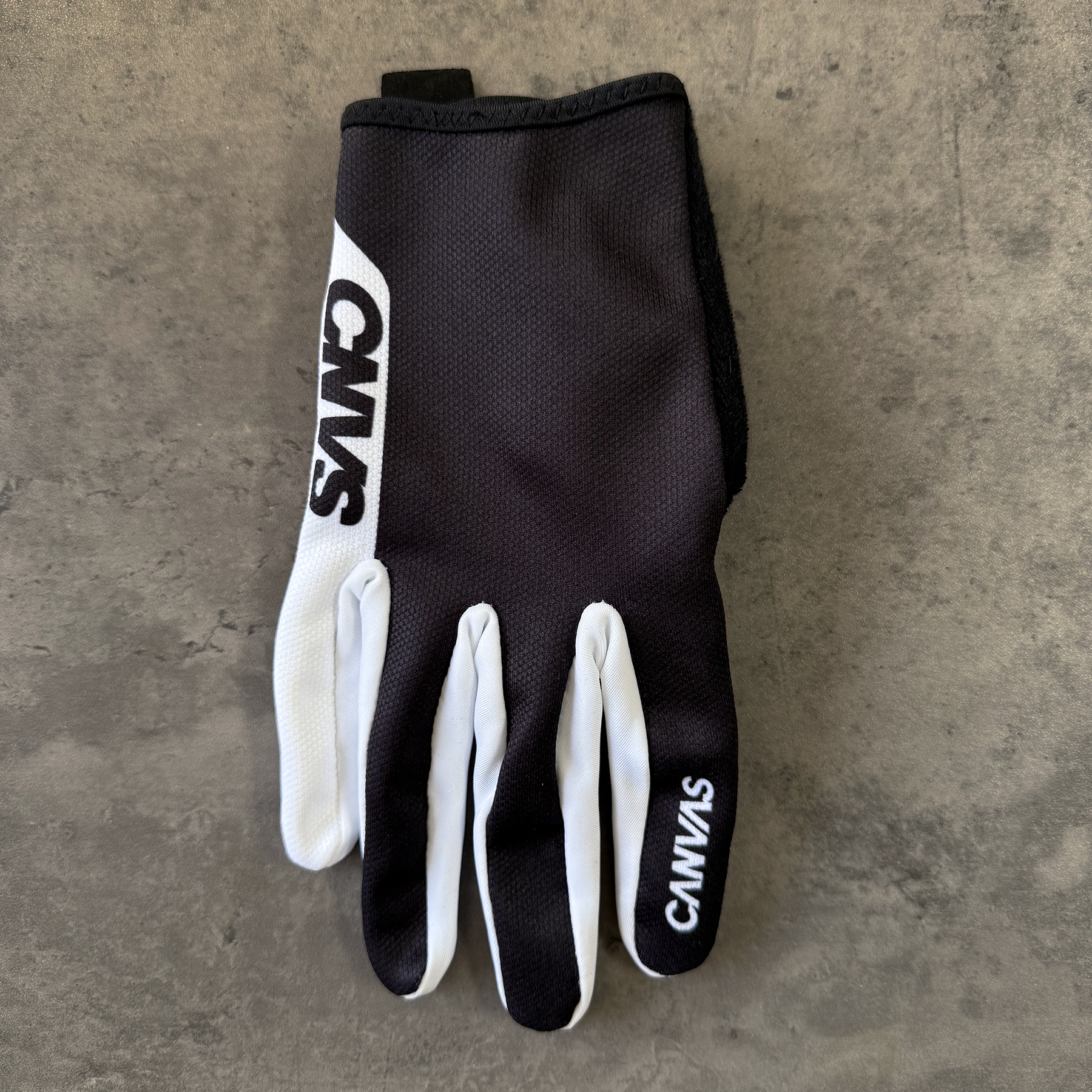 Canvas Mx Black and White Glove for MX, MTB and BMX