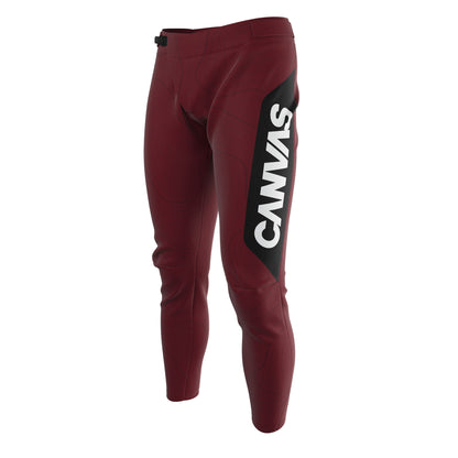 Canvas Custom Mountain Bike Pants - Maroon Design