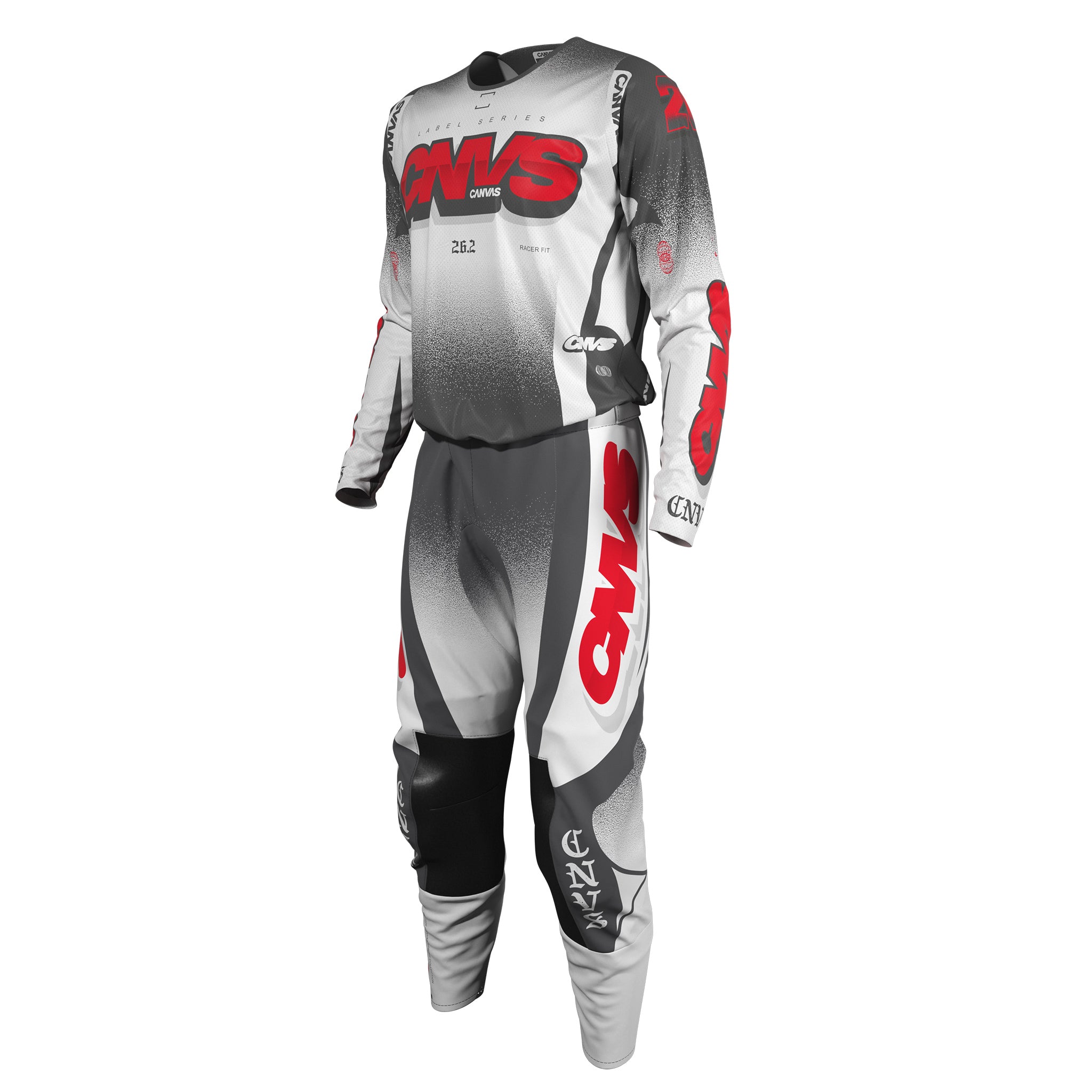 Label Series 26.2 Custom Motocross Gear - Grey Red