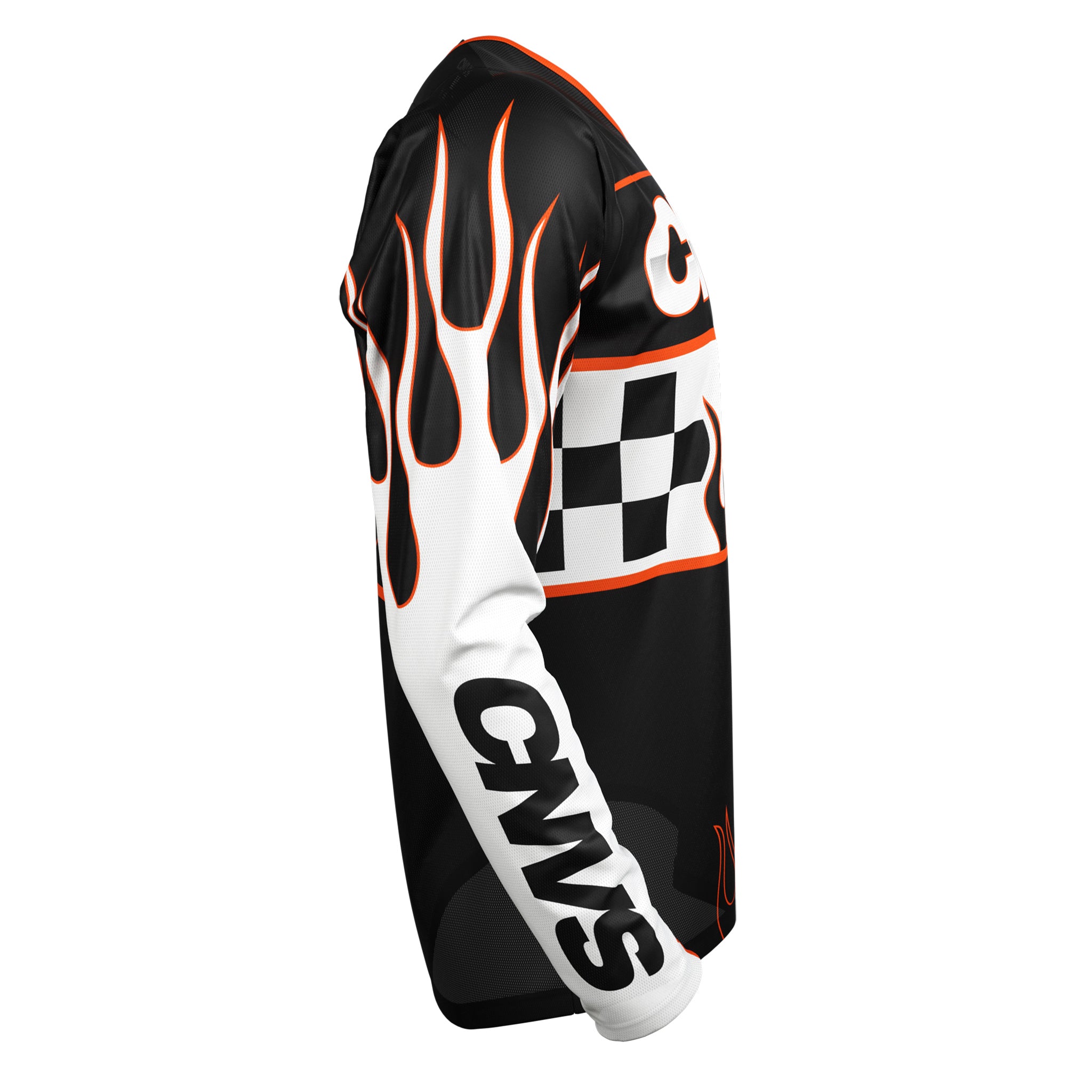 Flames Orange Custom Jersey