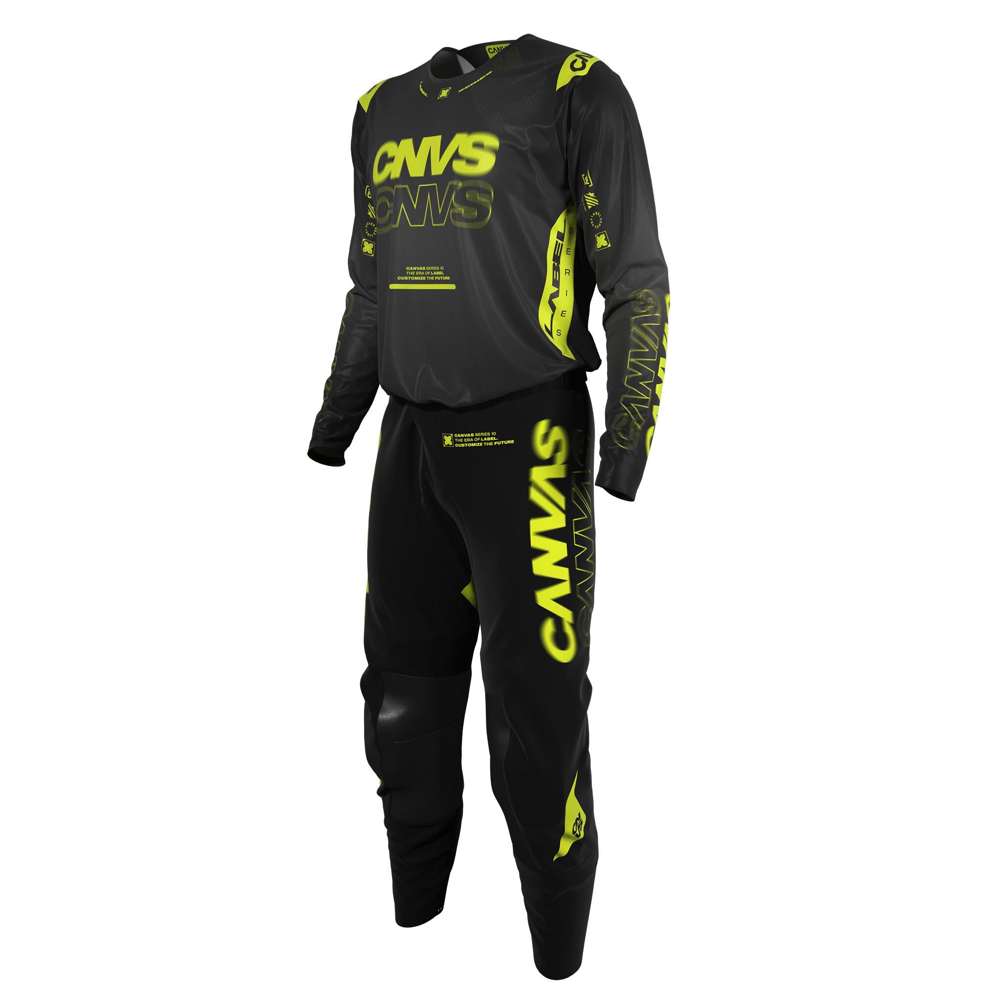 Label Series 10 Custom Motocross Gear - Black & Yellow