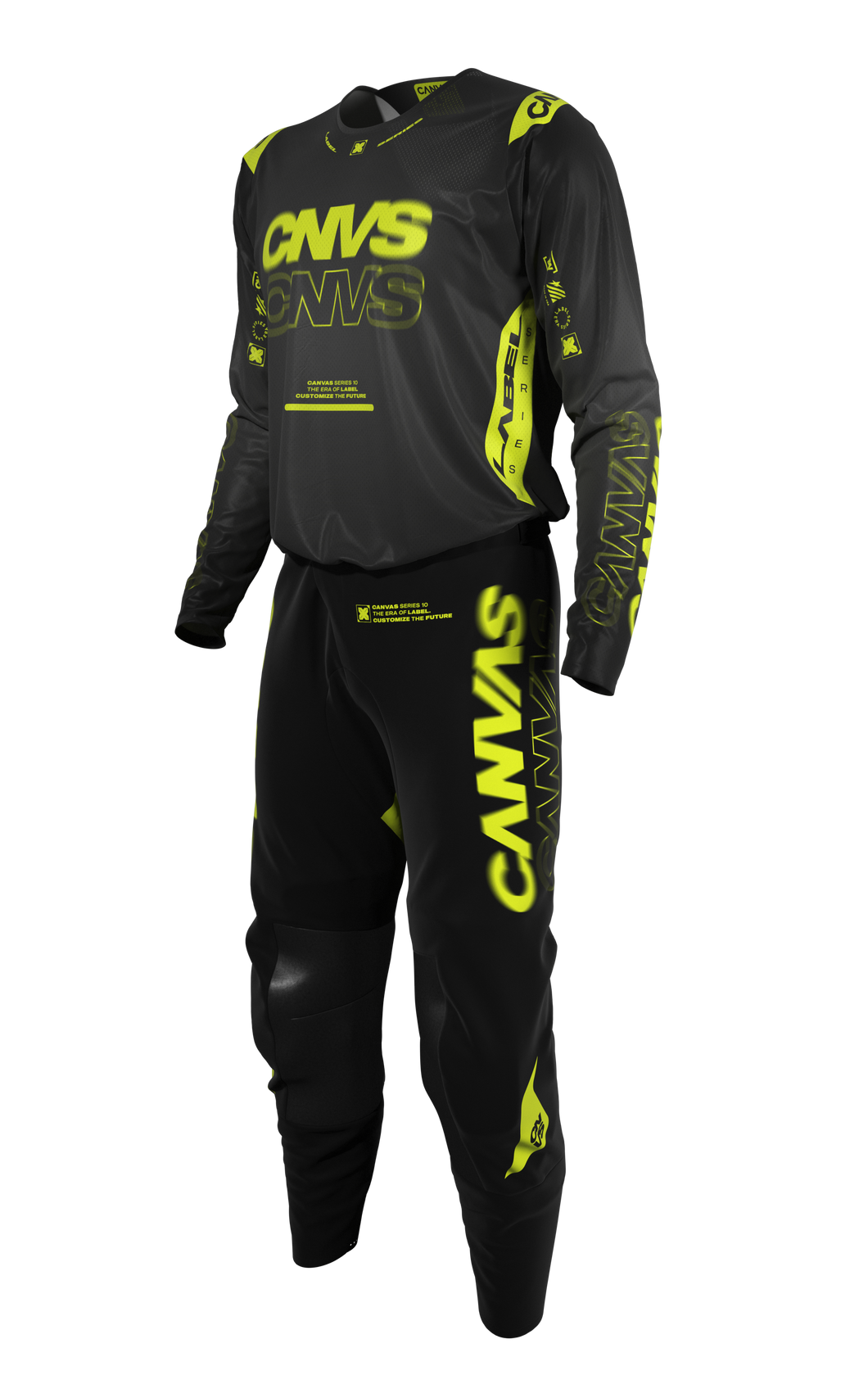 Label Series 10 Custom Motocross Gear - Black & Yellow