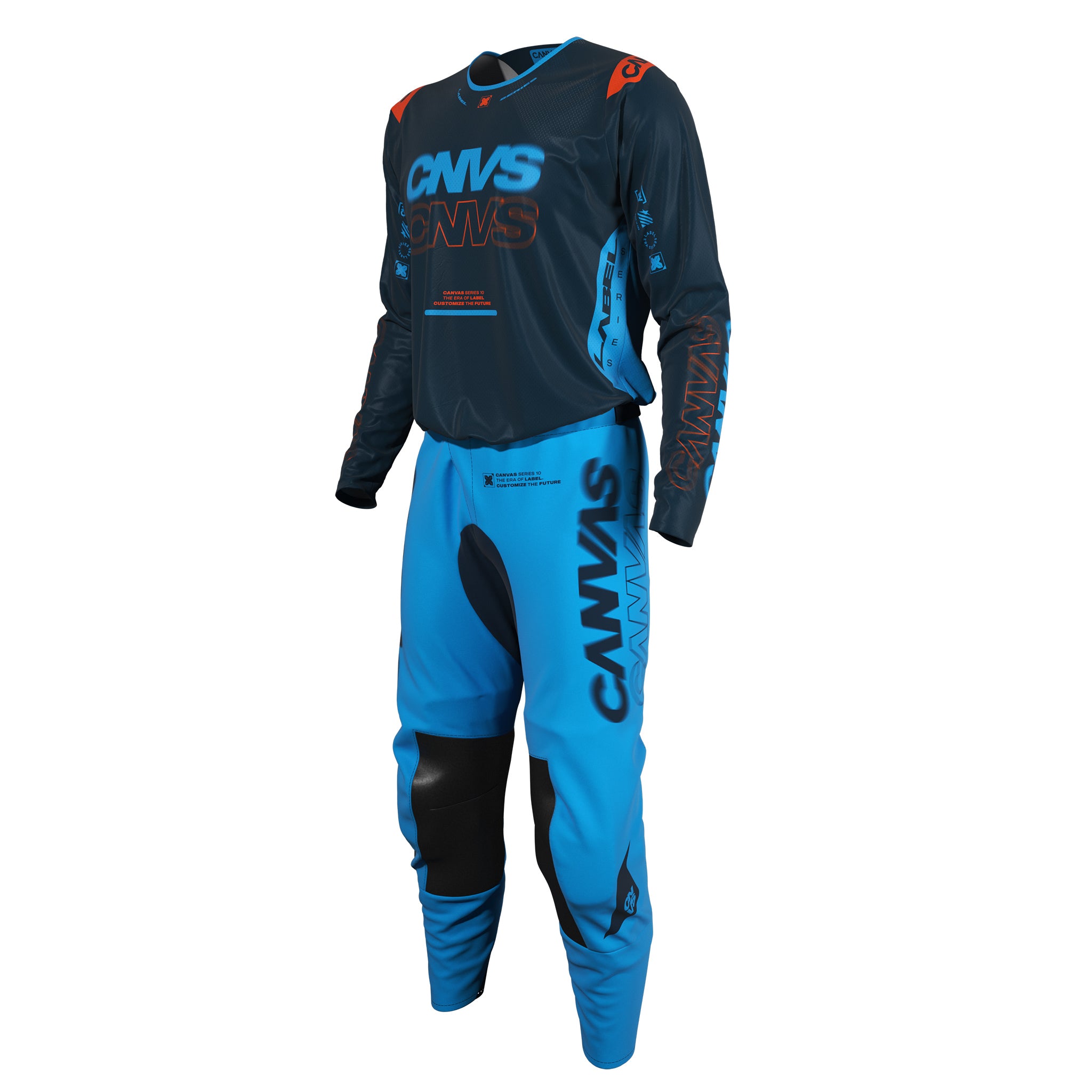 Label Series 10 Custom Motocross Gear - Navy & Orange