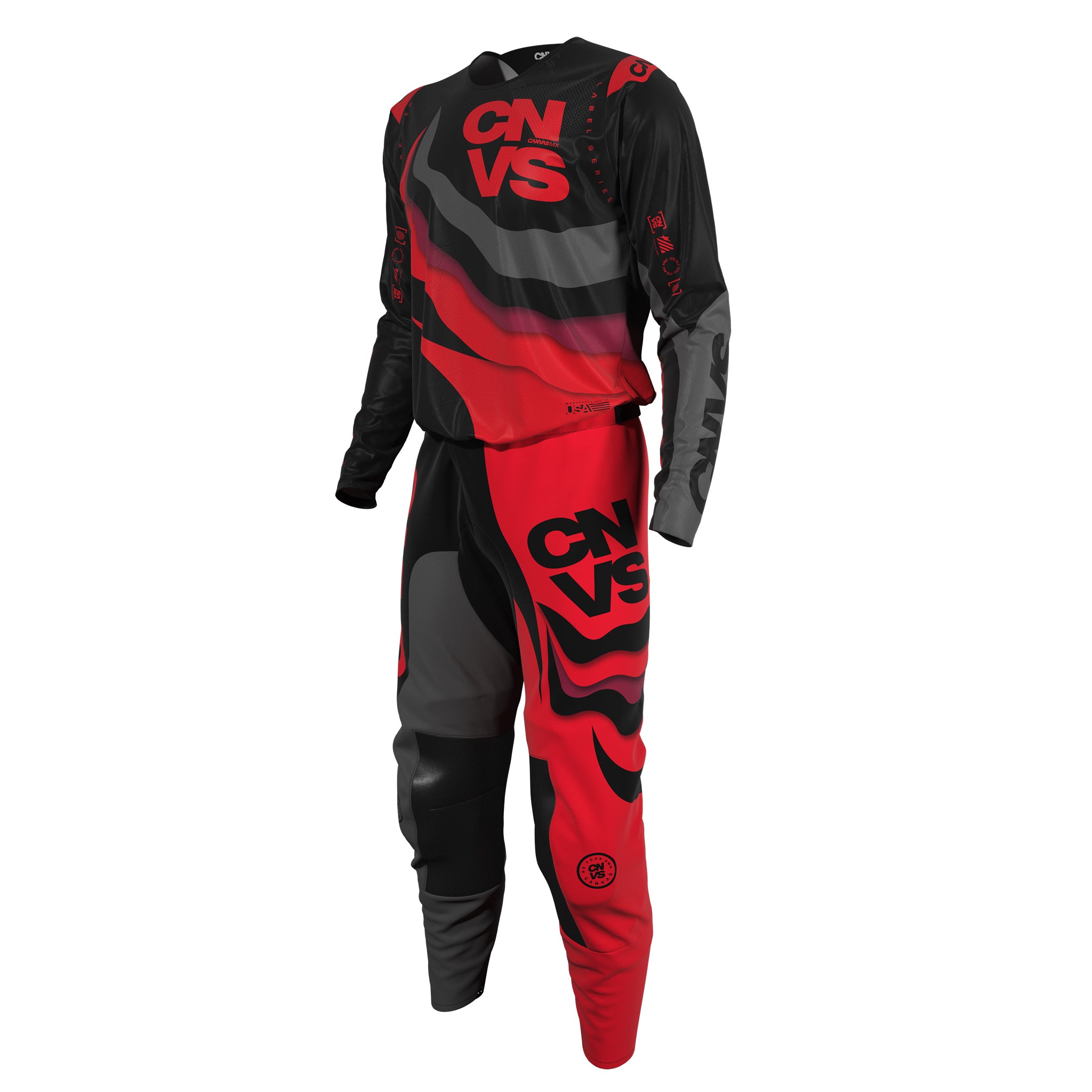 Label Series 12 Custom Motocross Gear - Dark Red