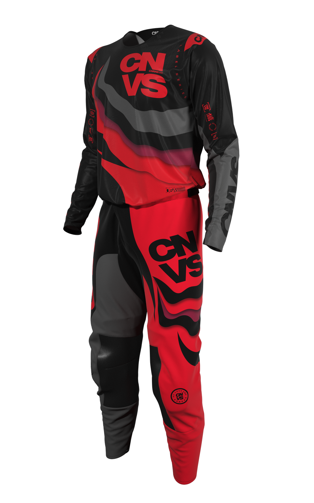 Label Series 12 Custom Motocross Gear - Dark Red