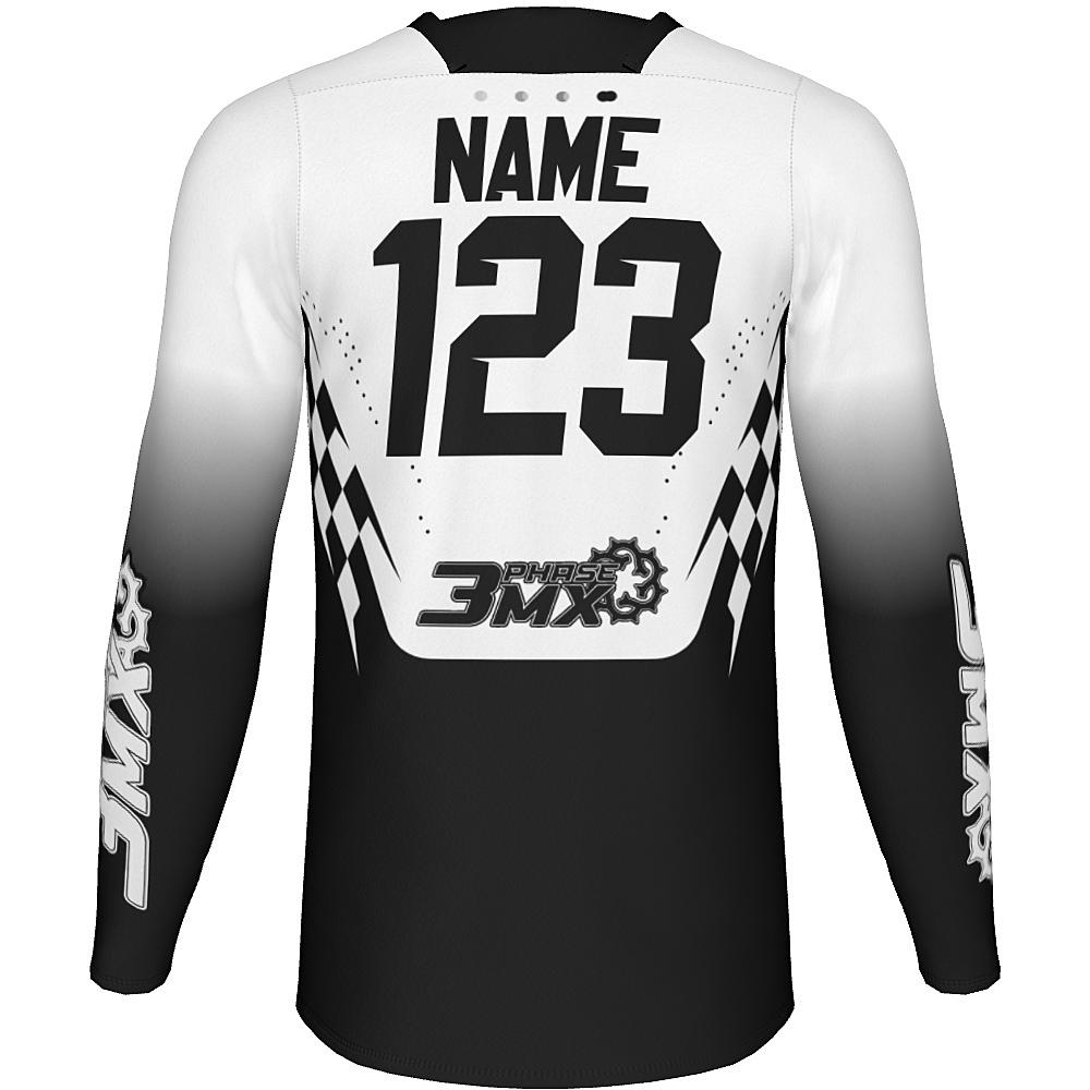 3 Phase MX Custom Black/White Jersey