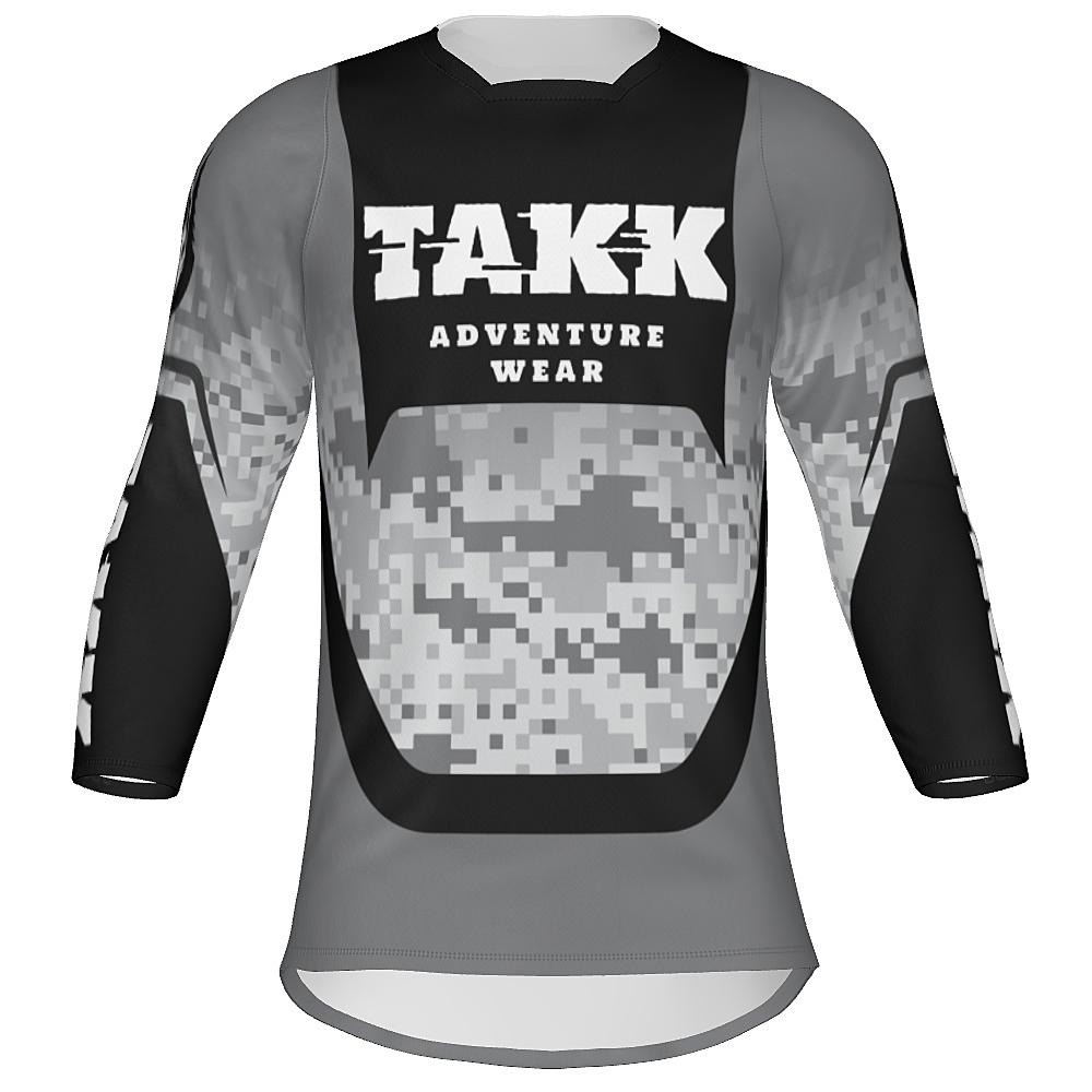 TAKK Gray 3-Quarter Sleeve Jersey - Adult