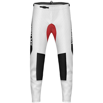 Vision MX White and Red Mx Pants