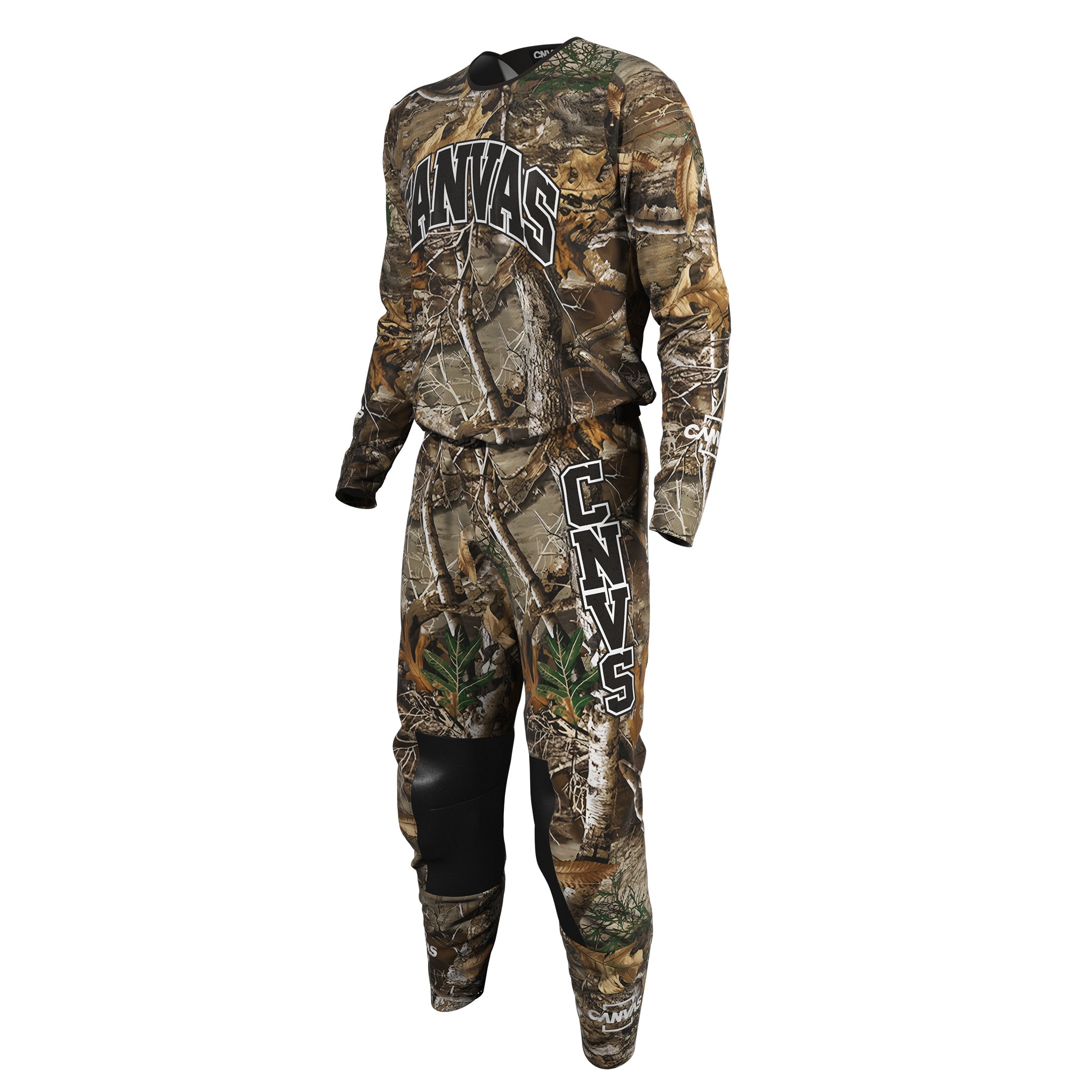 Real Tree camouflage Motocross gear with black lettering