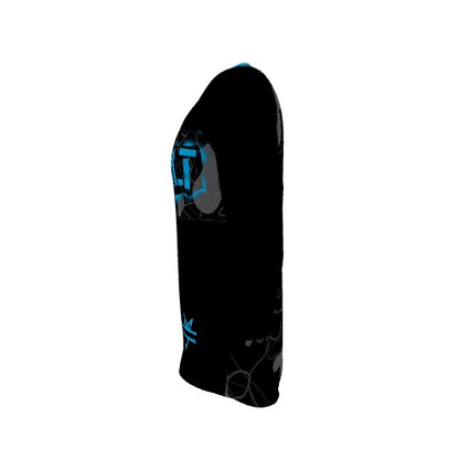 Lined Camo - Black and Blue 3/4 Sleeve