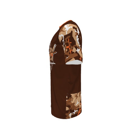 BICYCULT Crew Camo Short Sleeve Brown Orange