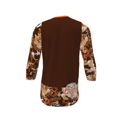 BICYCULT Crew Camo 3/4 Sleeve Brown Orange