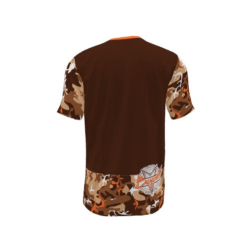 BICYCULT Crew Camo Short Sleeve Brown Orange