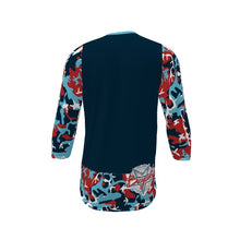 Load image into Gallery viewer, BICYCULT Crew Camo 3/4 Sleeve Red White Blue

