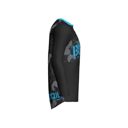 Lined Camo - Black and Blue Premium Fit