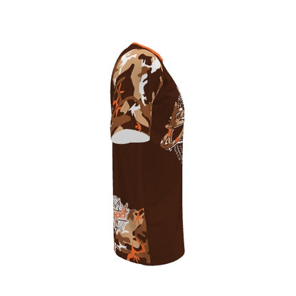 BICYCULT Crew Camo Short Sleeve Brown Orange