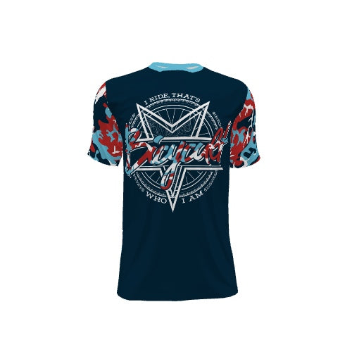 BICYCULT Crew Camo 3/4 Sleeve Red White Blue