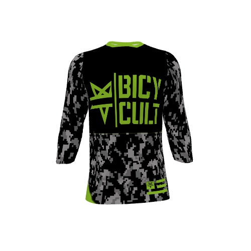 BICYCULT Tactical Division Black-Green 3/4 Sleeve